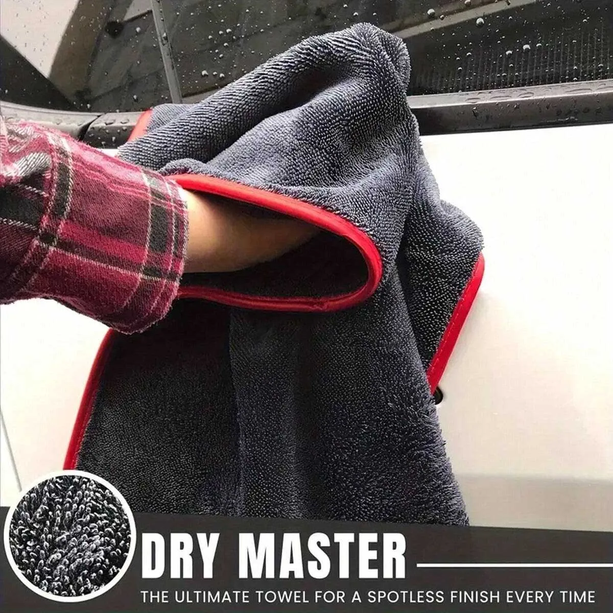 Super absorbent microfiber car towel, compact design, strong water absorption, suitable for cars, trucks and ships. view 3