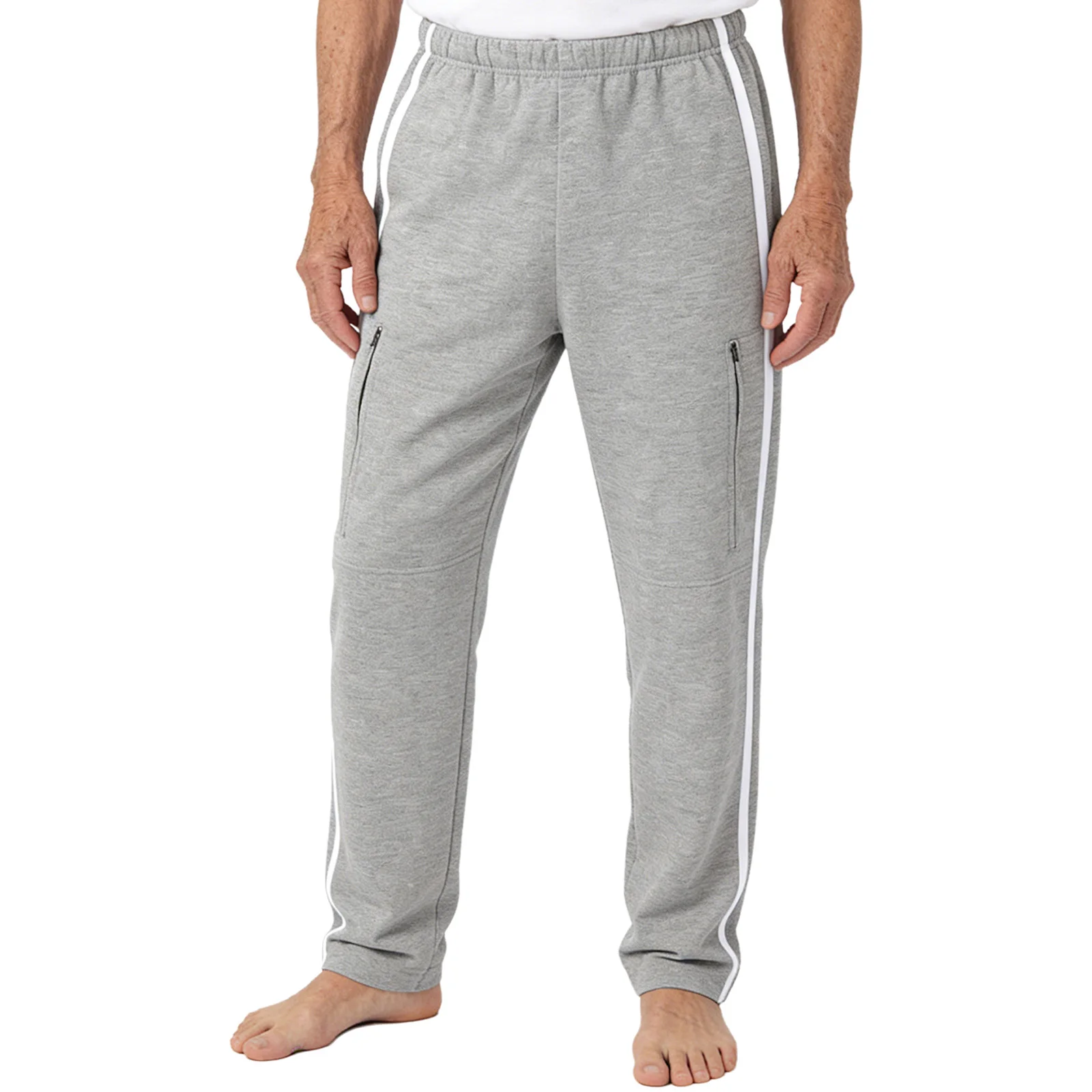 

Adults Special Needs Adaptive Pants with Urinate Drainage Access And Zipper Pockets Trousers for Abdominal Surgeries Patient