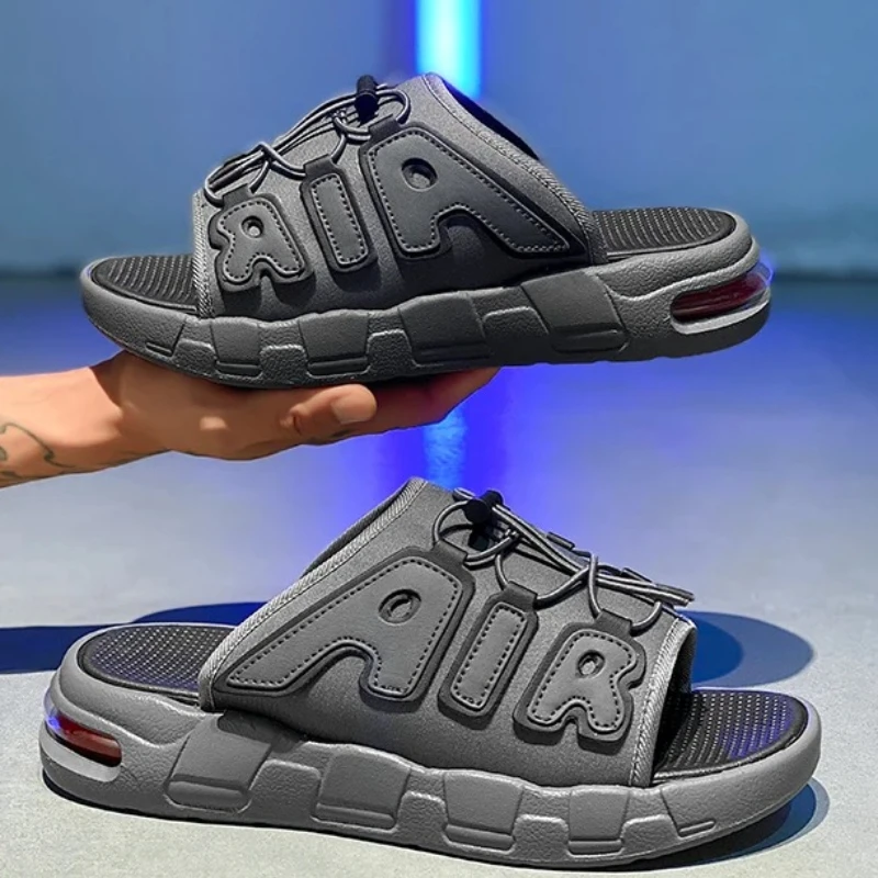 

Мужские шлепанцы с воздушной подушкой, летние, новые, из ПВХ, мягкие, нескользящие, спортивные, для мужчин, вьетнамки, чанкаласс, хомбр