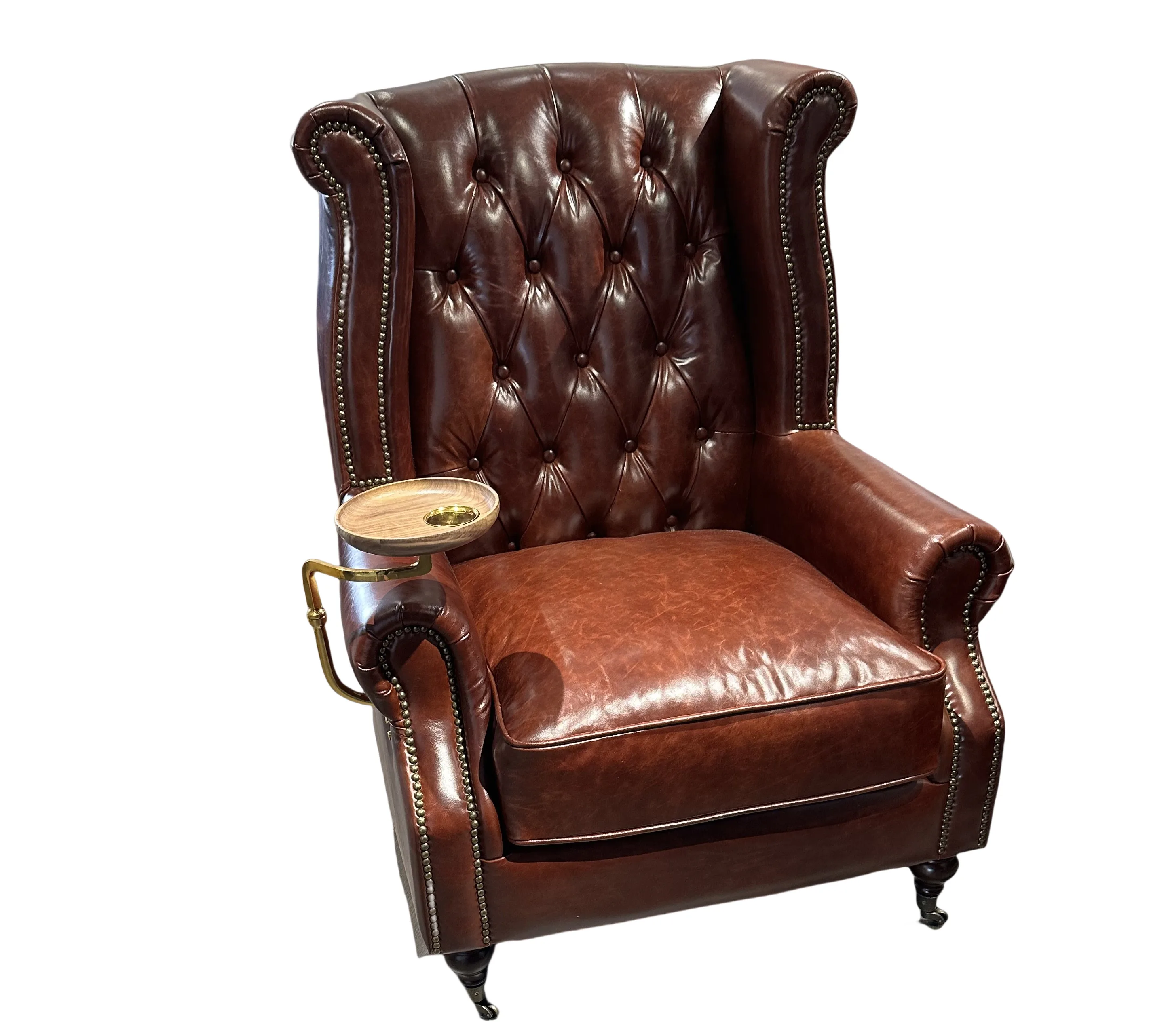 

Pilot retro industrial style luxury leather cool recliner back high chair sofa, suitable for bedroom, dining room, villa