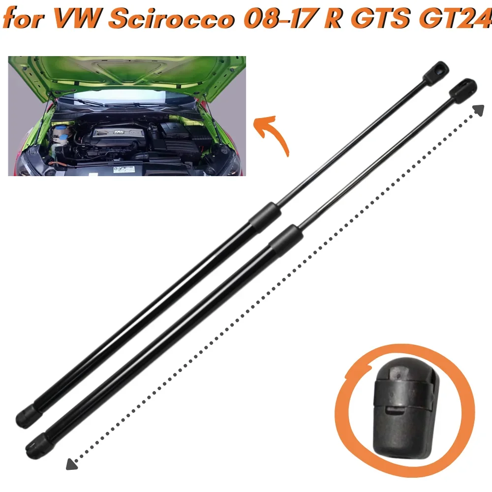 

Qty(2) Hood Struts for Volkswagen Scirocco Mk3 R GTS GT24 2008-2017 Front Bonnet Gas Springs Damper Shock Absorbers Lift Support