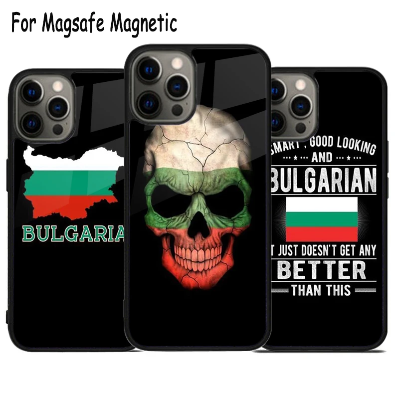 

Bulgaria Passport Flag Map Wireless Charge Magsafe Phone Case For iPhone 15 16 14 13 11 12 Pro Max Plus Magnetic Bumper Cover