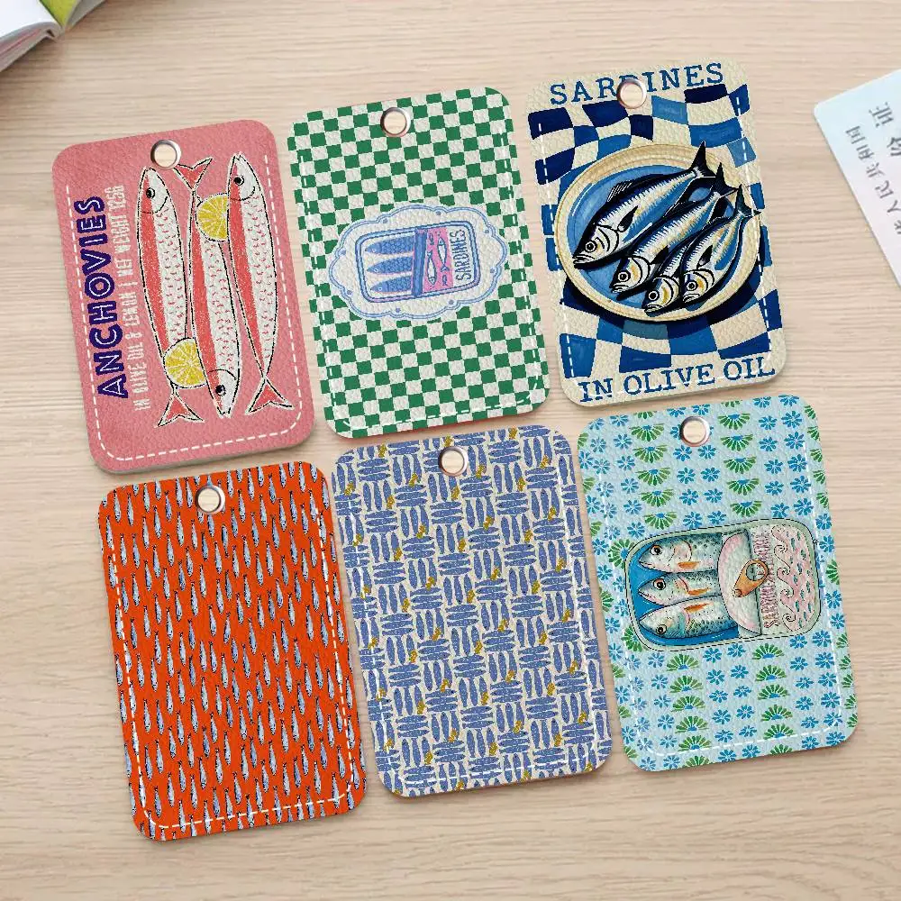 

Sardines Swimming Art 1pc INS Creative Cartoon Student Campus Card Holder For Meal Card, Bus Card, Work Card, Etc