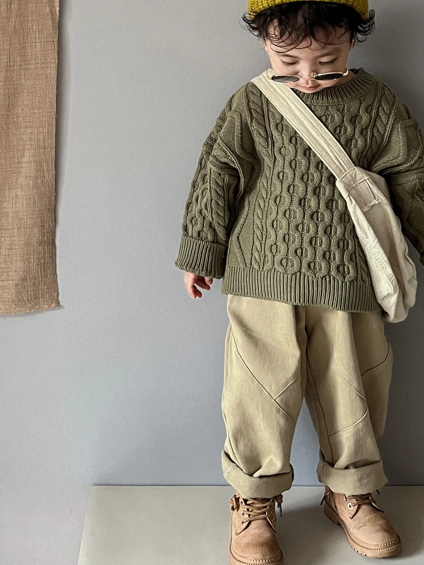 

Kids Sweater 2025 Fall/Winter New Boys And Girls Cute Cartoon Crew Neck Pullover Fall And Winter Knitted Warm Top