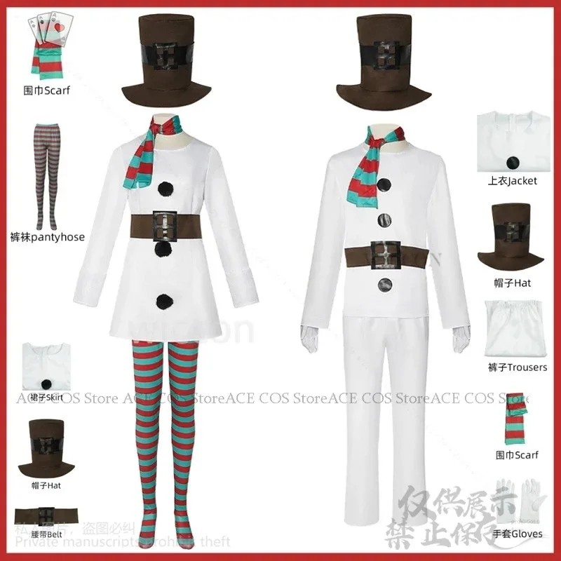 

Новый Рождественский косплей, новый костюм, аниме, снеговик, костюм для женщин и мужчин, праздничный комплект, одежда для взрослых, фантазия, карнавальный наряд, индивидуальный заказ