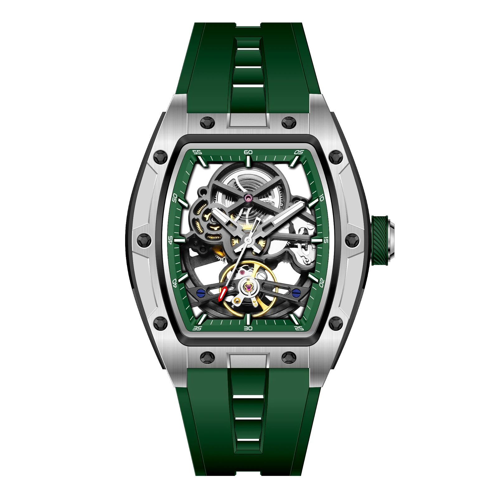 CHAN CE8002G Men Luxury Mechanical New 2027 Watch Invicta Automatic Watches Barrel Skeleton Design Stainless Steel Quality OEM - view 2
