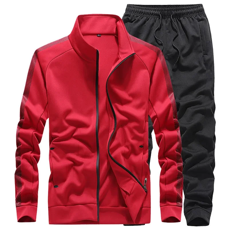 Men\'S Sportswear Sets Casual Tracksuit Male Autumn Suits 2 Piece Sports Suit Sweatshirt+Pants Husband Clothing Plus Size 7XL