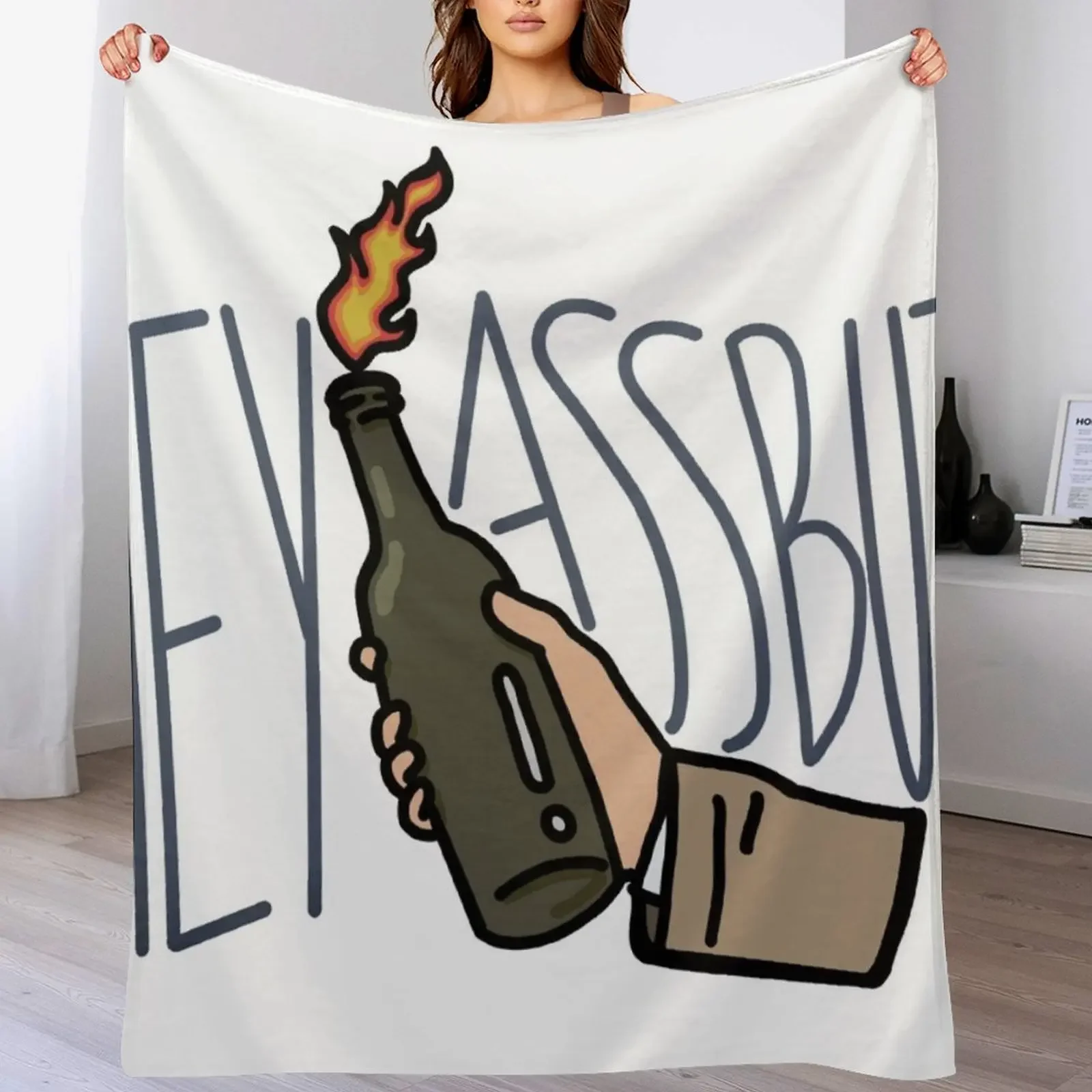 HEY ASSBUTT! Throw Blanket Warm Comfortable Blanket Gift for Parents Friends