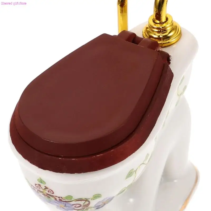 D0JC Miniature Ceramic Evalet Dollhouses Bathroom Accound