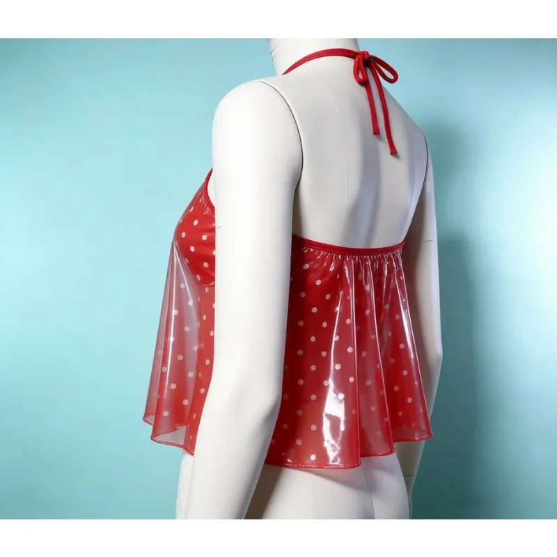 Women's Pvc Plastic Waterproof Yoga Suit Vest Women's Fixed Chest Pad Cross Sling Fitness Top Running Training Sports Bra