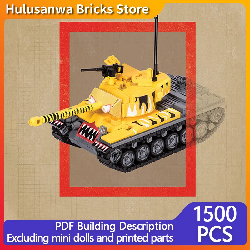 

M46 WW2 Military Tanks Model MOC Building Bricks War Equipment Modular Technology Gifts Holiday Assemble Children Toys Suit