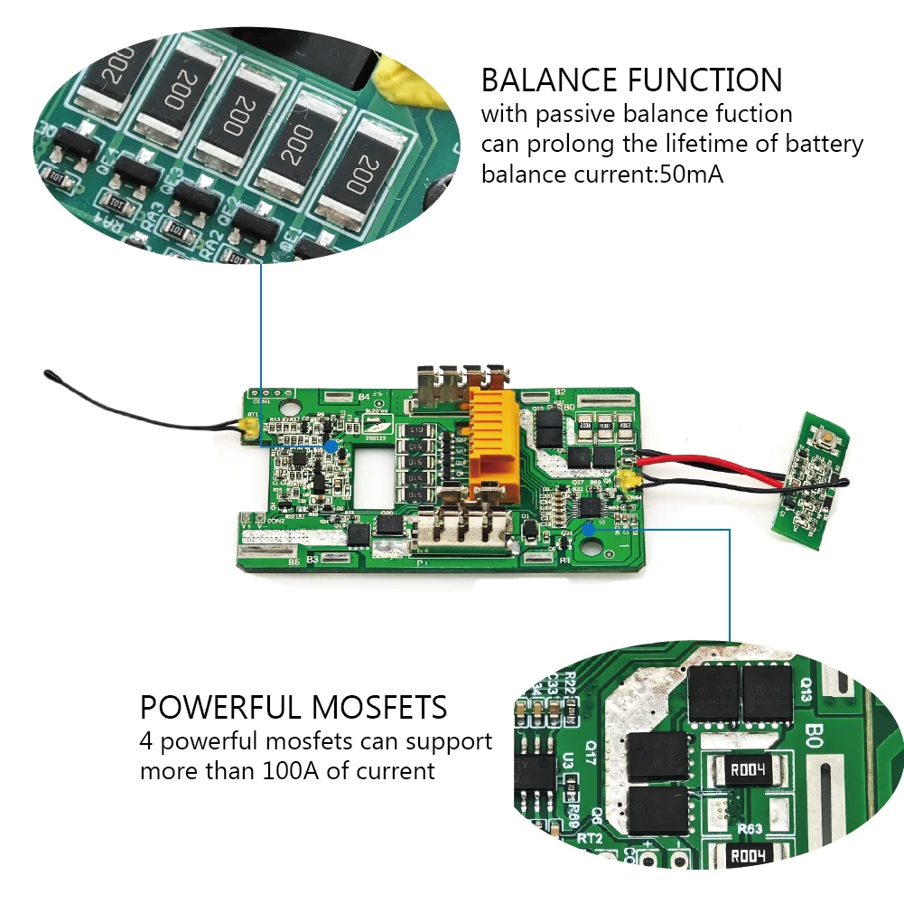 BL1880 Battery Case 10*21700 with Balancing function For Makita 18V DIY BL1860 BL1850 Shell Box With BMS PCB