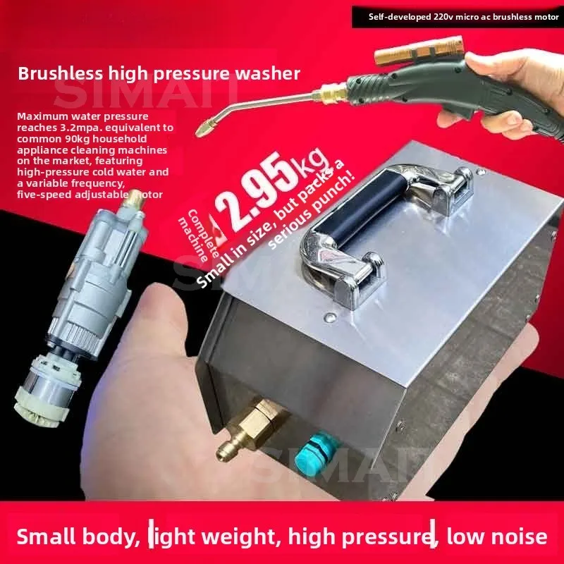 XL‑D01 Mini Portable Brushless High Pressure Cleaner, Adjustable Frequency Conversion for Home & Air Conditioner