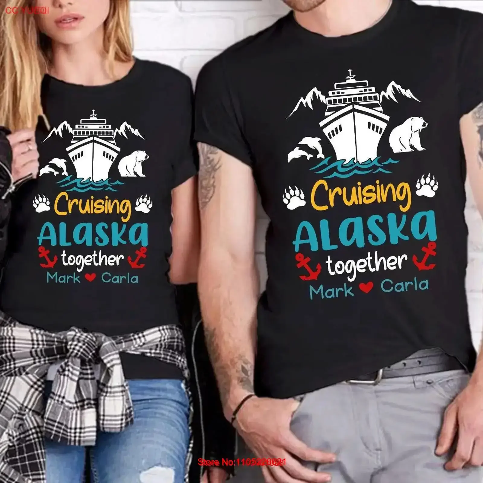 Camiseta con estampado gráfico de “Cruising Alaska Together”, estilo vintage, lavada, transpirable, versátil y suave, para uso diario.
