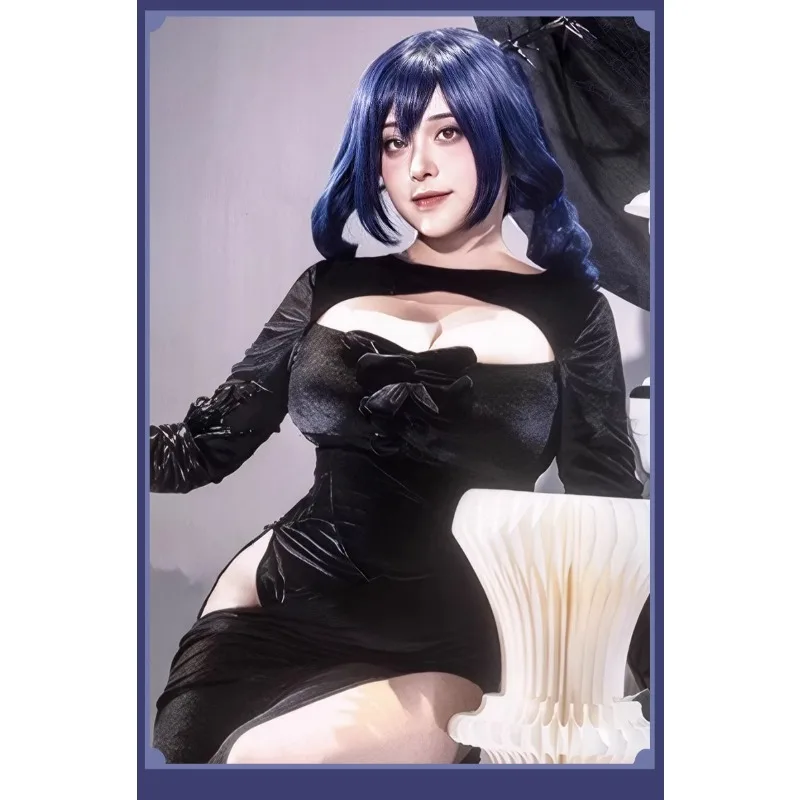 لعبة عكس: أزياء أركانا التأثيرية لعام 1999 فستان أسود مثير زي حفلات الرسوم المتحركة للنساء ملابس لعب الأدوار في الهالوين