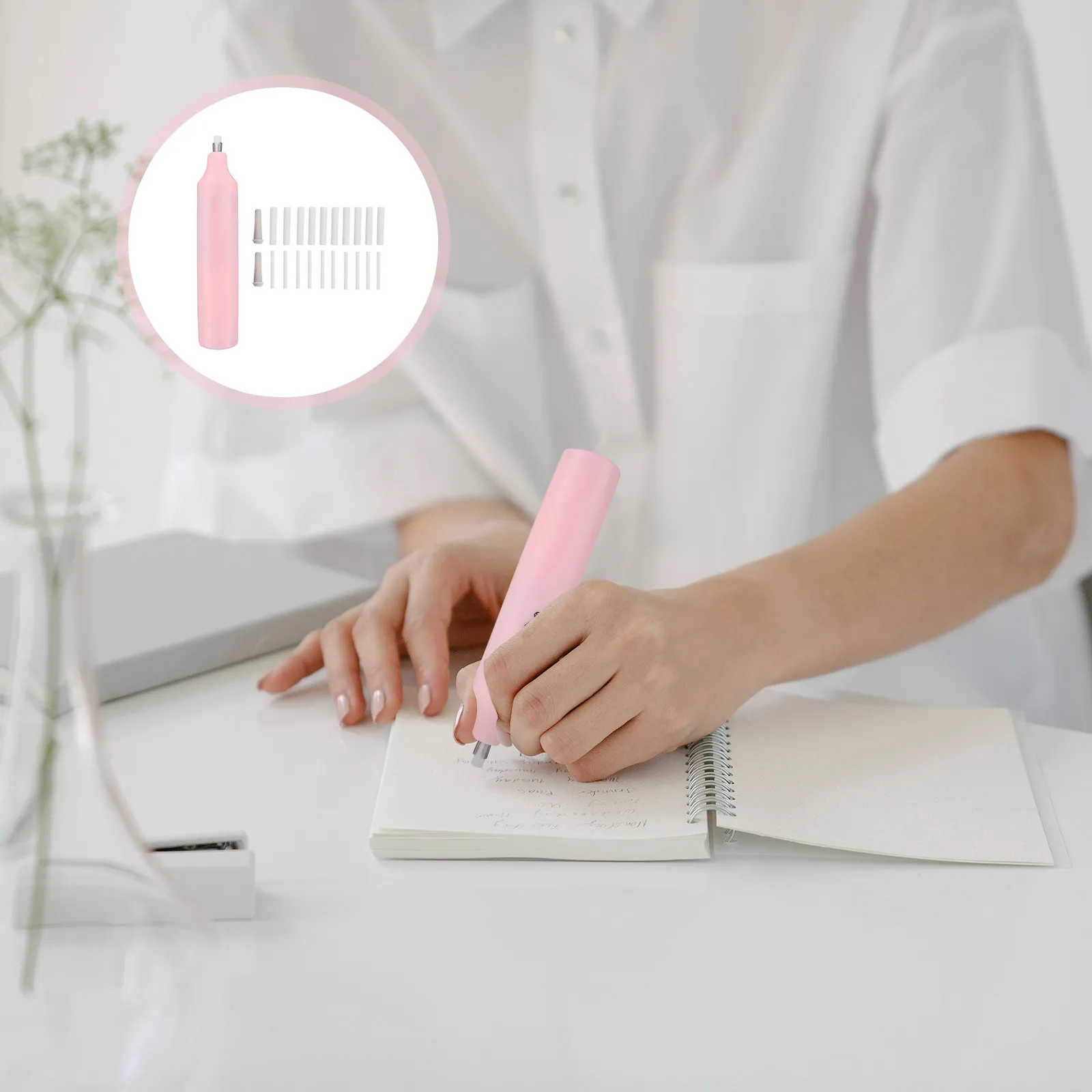 

1Set Electric Eraser Efficient Pencil Removal Tool Stylish Simple Design for Artists Designers Office Workers School Erasing