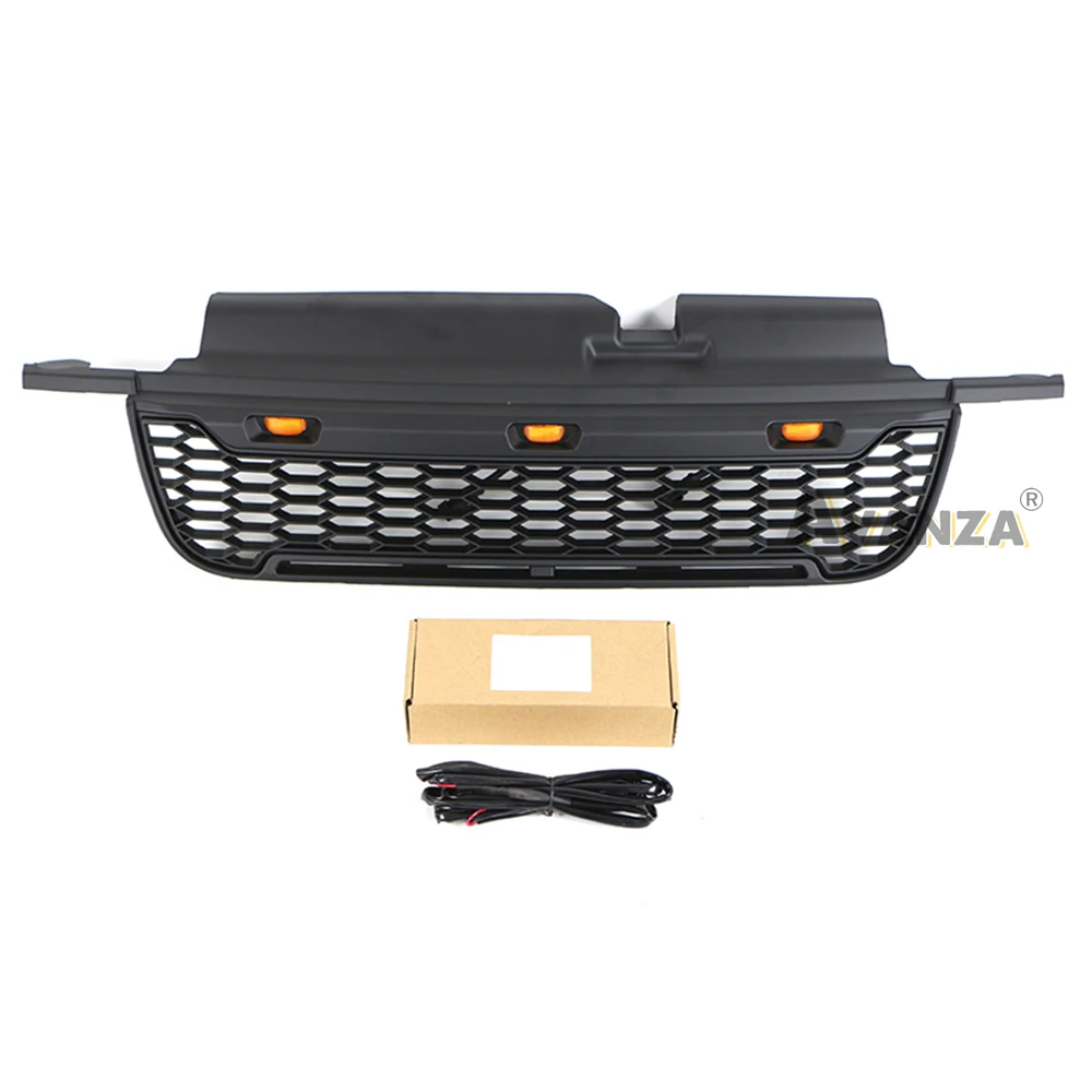 Grill with LED lights front bumper modification accessories decoration Racing grill For Ford Escape/Kuga 2005 2006 2007