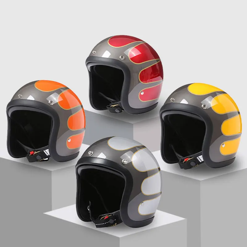 TT&COCASCOS 500TX Helmet Open Face Helmet Korea Style Low Profile Motorcycle Retro Japanese Style Small Shape Motorbike Helmet