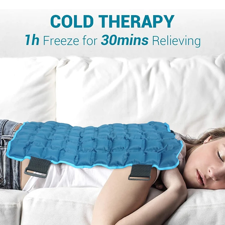 Grande compresse de glace pour la relaxation du dos, compresse froide réutilisable pour le genou, la jambe, l'épaule, enveloppement de glace pour le dos, soulagement de la fatigue musculaire sportive