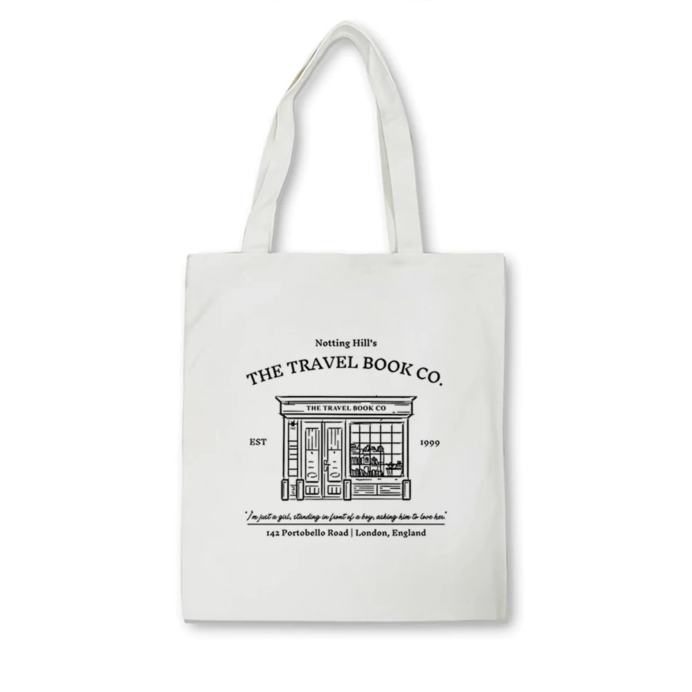 Notting Hill Bookshop Tote Bag Movie Gifts Notting Hill RomCom Canvas Shopping Bag Movie Lover Gift 90s Movies Romance tote bag