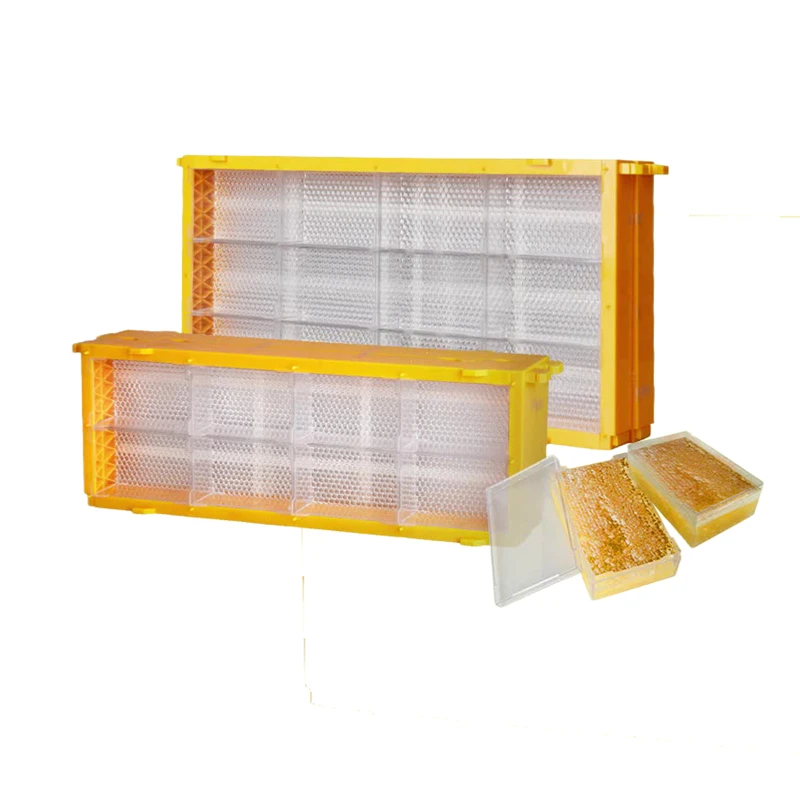 400 Pieces 250 g Plastic Honeycomb Frames Langstroth Deep Medium Frame Honey Comb Making Box for Beekeeping Honeycomb Producing