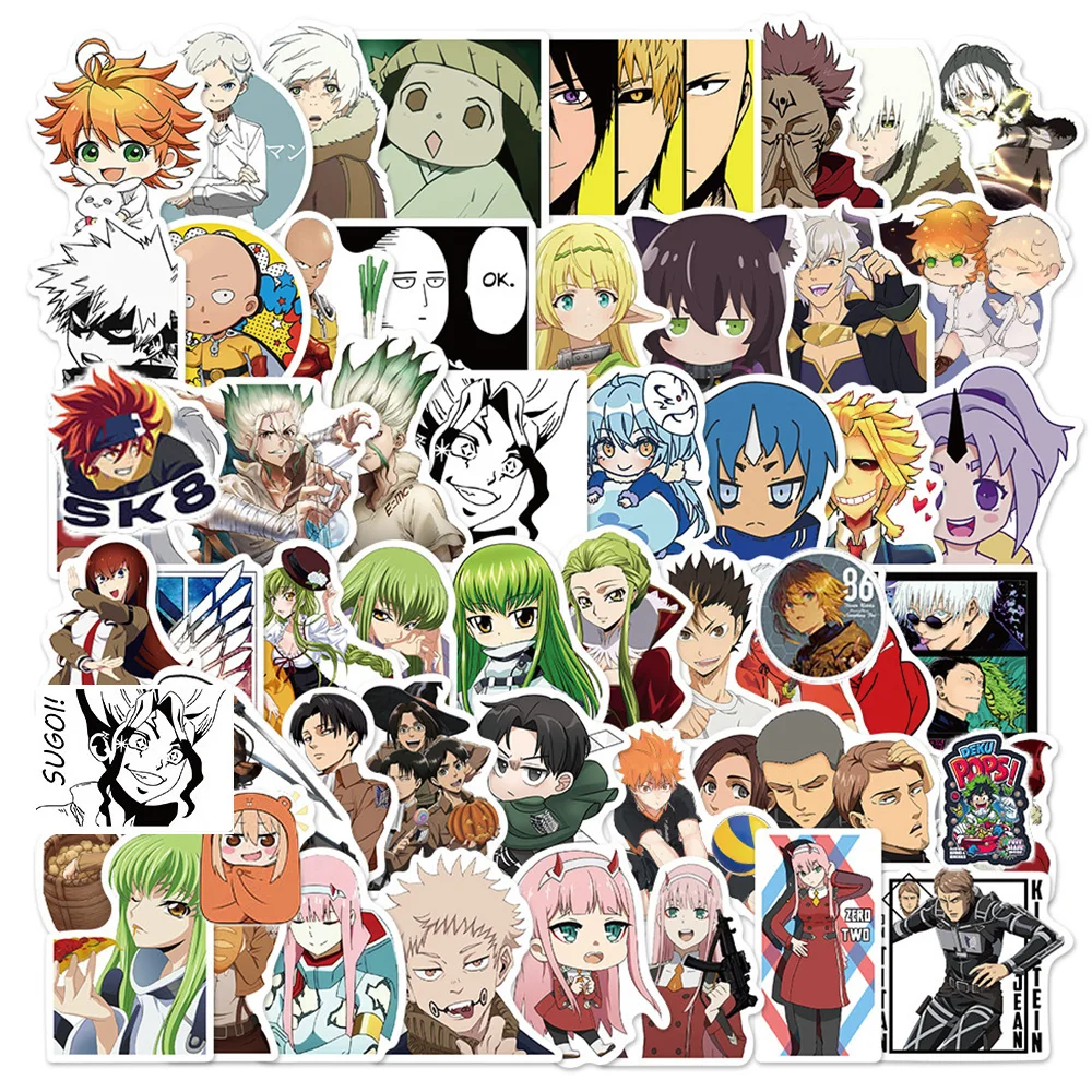 

10/30/50/100pcs Cool Cartoon Japanese Anime Series Stickers Graffiti DIY Laptop Suitcase Phone My Hero Academia Haikyuu!! Decals