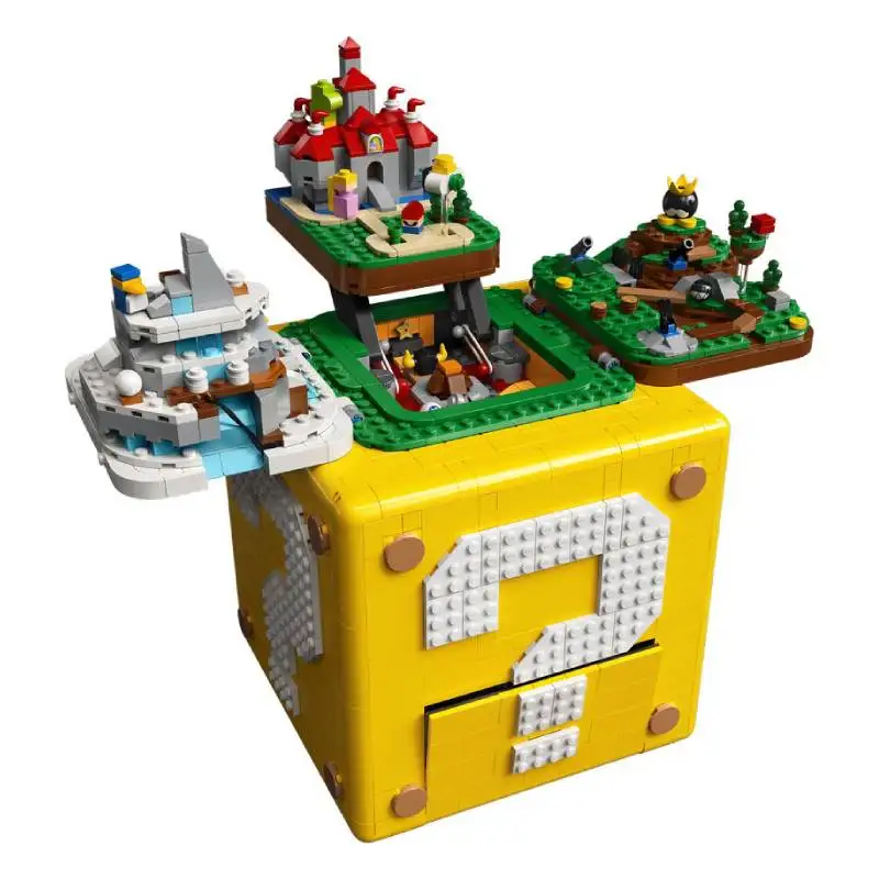

NEW 2064PCS Super Marioed 64 Question Mark Blocks box Building Bricks Model A variety of play for birthday Christmas gift