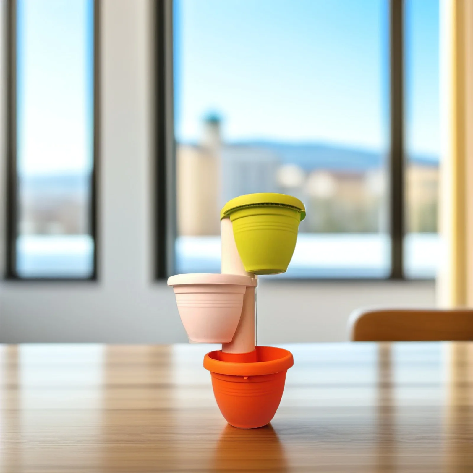 

3 pcs Pipeline Flower Pot Hanging Flowerpot Craft Durable Household Planter Stand Decorative Balcony Garden Ornament