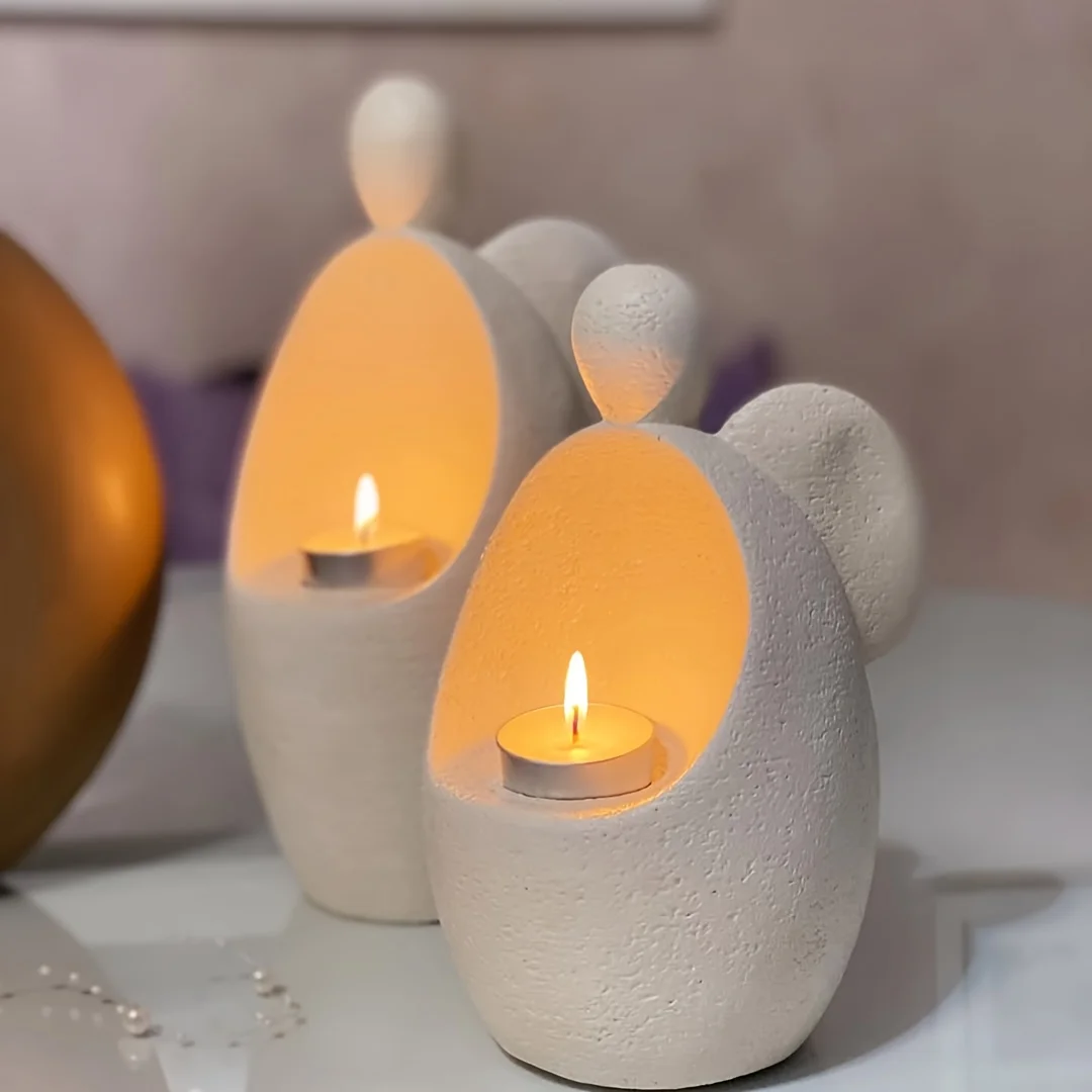 2PCS Winged Angel Leuchter Silikon Ton Form DIY Kreative Aromatherapie Seife Basis Gips Beton Form Werkzeug