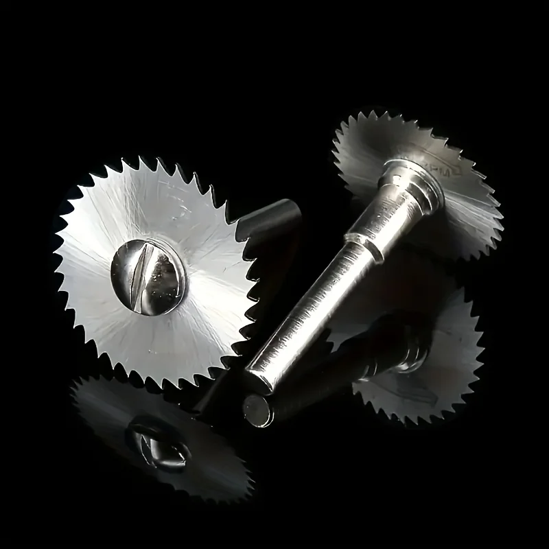 6-Piece High-Speed Steel (Hss) Saw Blade Set - 6 Sizes (1/64" to 1/4") Wood and Metal Cutting Discs, with Keychain-Style Slots, Suitable for Rotary Tools (Drills, Grinders) - Compatible with Drill Bits, Multi-Functional DIY and Professional Cutting Kits view 2