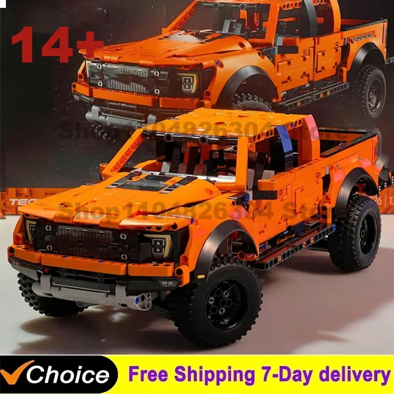 2025 New1379PCS Tech: 10 F-150 شاحنة سيارة كتل التقاط الطوب على الطرق الوعرة MOC 42126 تجميع لعبة للأطفال الصبي هدايا عيد اللعب #1