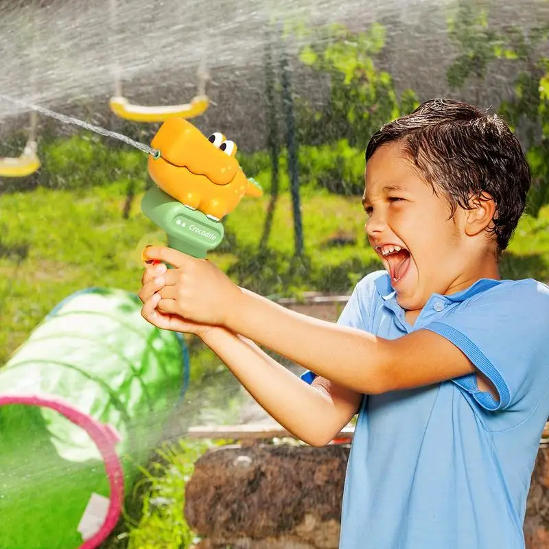 Water Soaker Toy Cartoon Dinosaur Backyard Beach Water Squirt Interactive Swimming Games Outside For Toddler 3-12