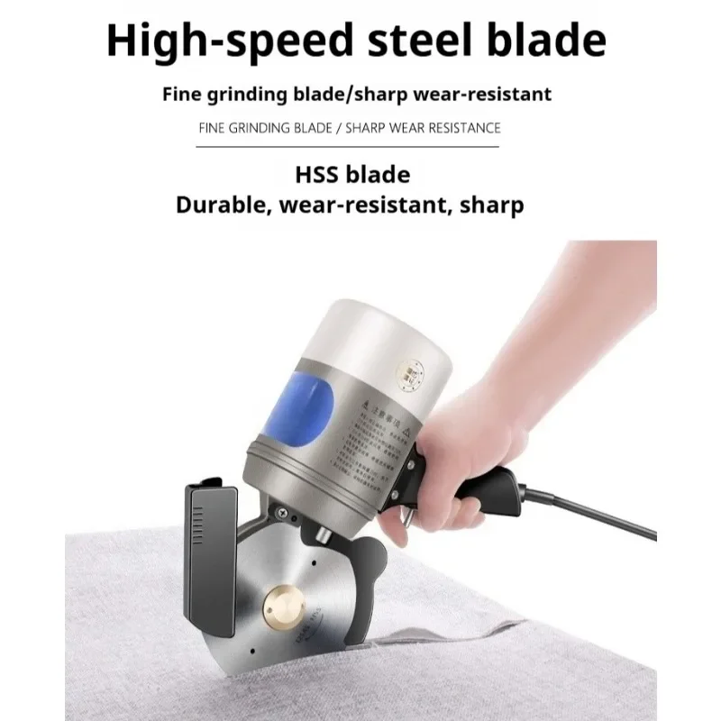 350W 125MM Electric Round Knife Cutting Machine Electric Cloth Leather Blanket Fabric Cardboard Cutter Cutting Thickness 4.5CM