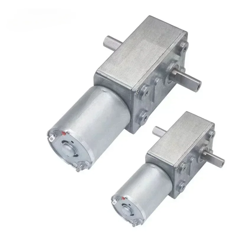 Dc 6V 12V 24VJGY370 worm gear motor Double output shaft electric gear motor High torque self-locking motor 1RPM-210RPM