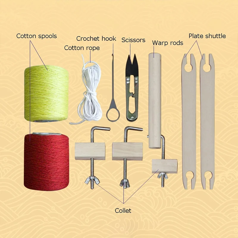 Solid Wood Mini Loom for DIY Hand Weaving Craft High Quality Birch Eco‑Friendly Durable Portable Handloom Creative Knitting Tool view 5