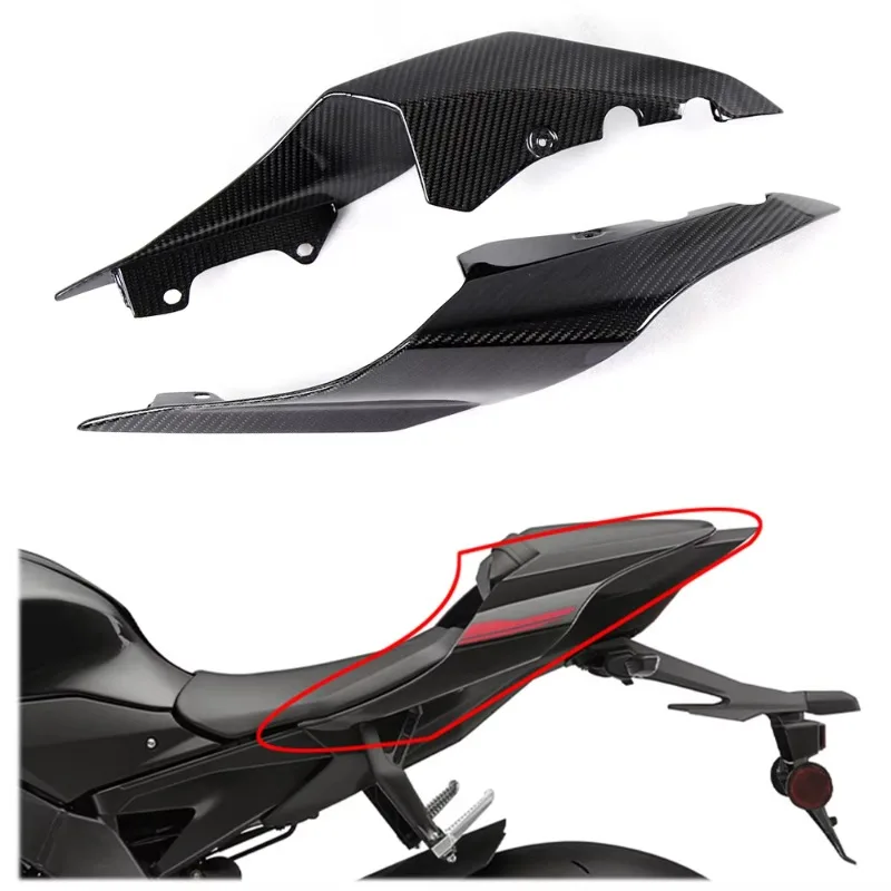 

R1M Motorcycle 3K Carbon Fiber Gloss 100% Twill Weave Tail Fairing Tailstock Side Panel 2015 2016 2017 2018