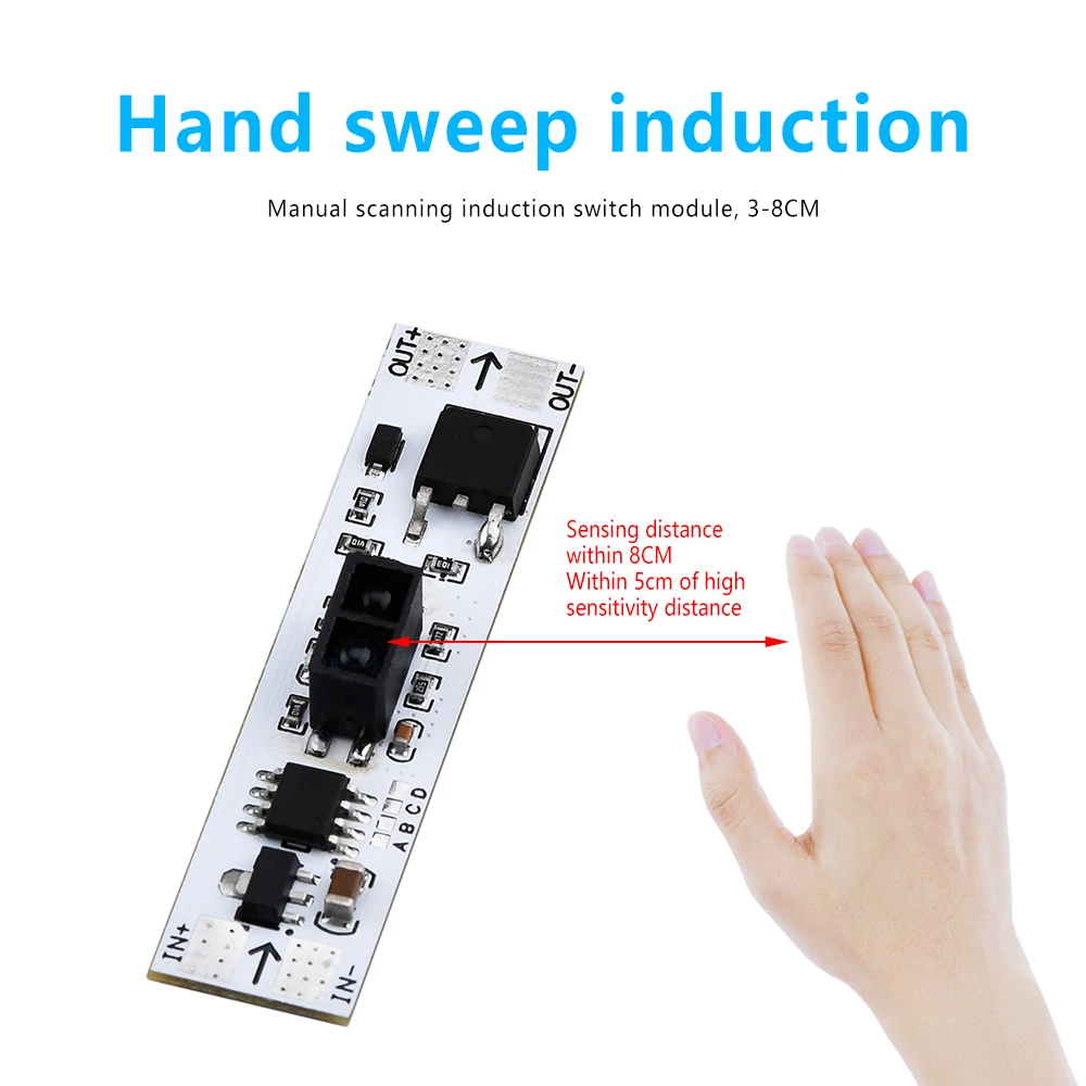 Short Distance Scan Sensor Sweep Hand Sensor Switch Module 36W 3A Constant Voltage for Auto Smart Home Compatible XK-GK-4010A