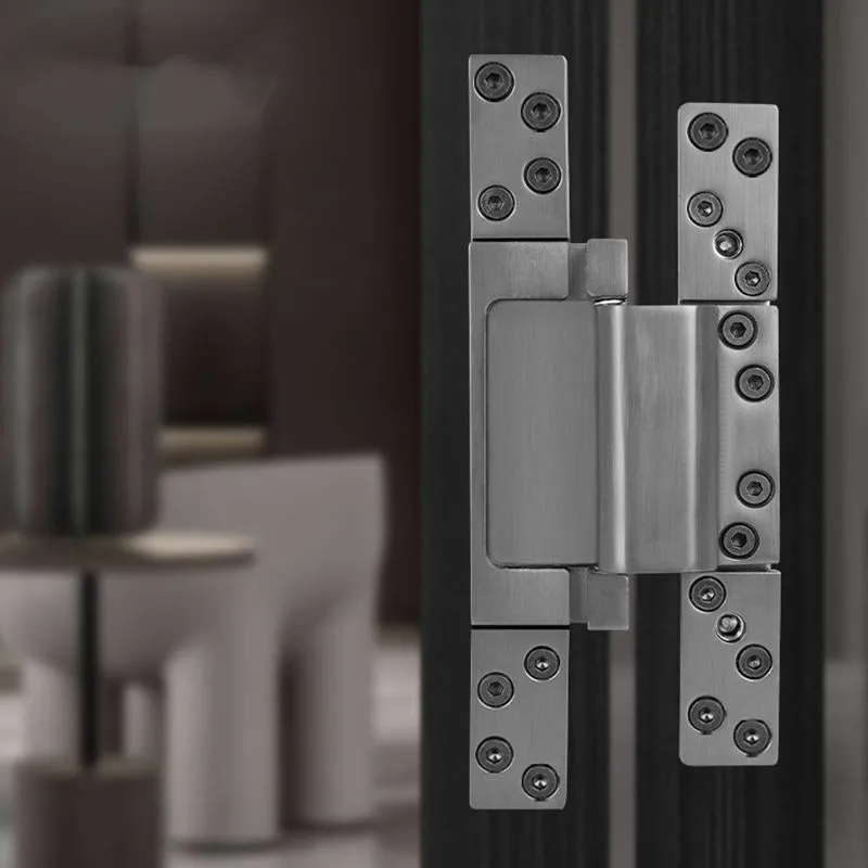 180kg Heavy Duty Wood Door Hidden Hinge 140 Degrees Gray Stainless Steel   Adjustable Invisible Hinge