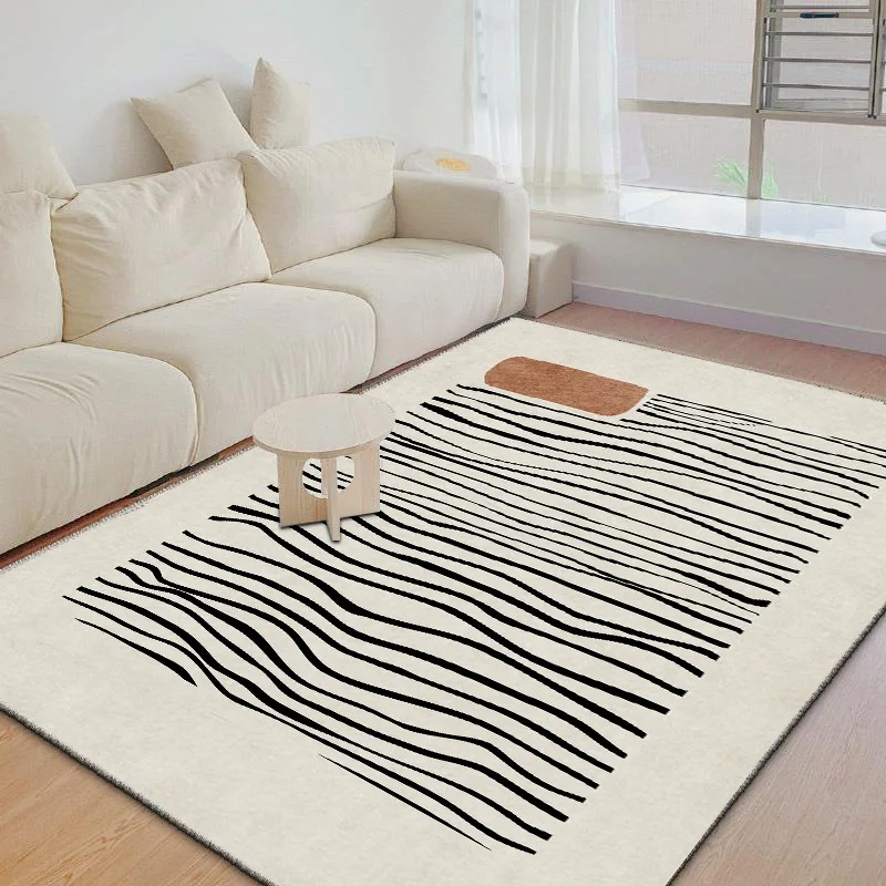 

Light Luxury Geometric Carpets For Living Room Decor Bedroom Bedside Sofa Floor Mat Kitchen Corridor Large Soft Fluffy Area Rugs