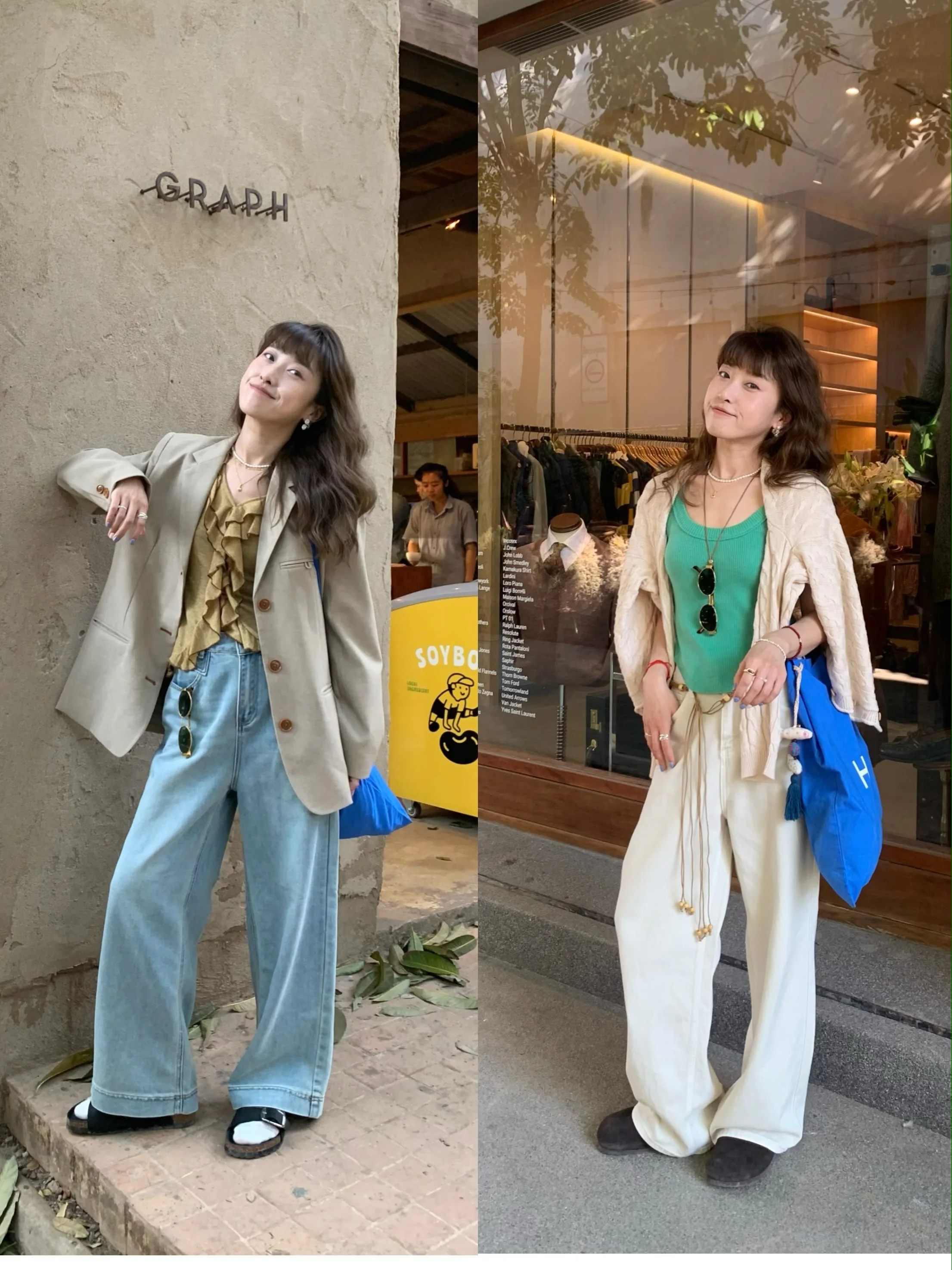 

Модные прямые джинсы Yangziloo для ранней весны, удобные в носке, стройнящие женские джинсовые брюки классического синего цвета