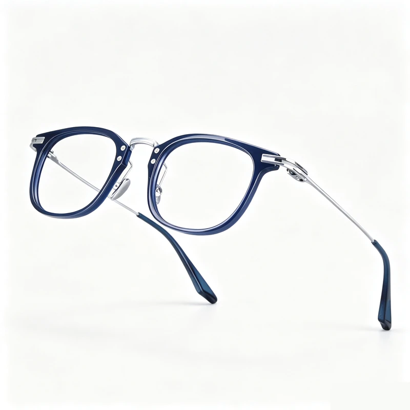 Retro tortoiseshell prescription glasses acetate square full frame myopia anti blue light progressive multifocal reading