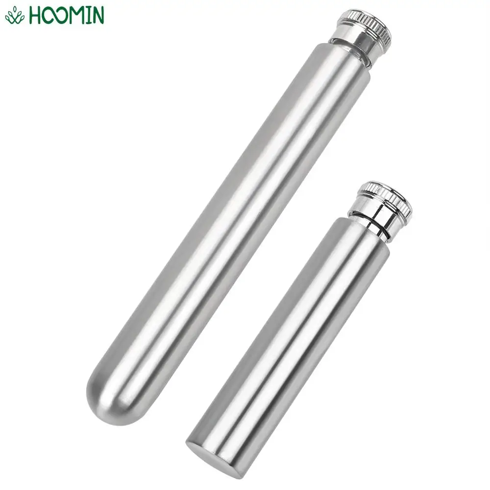 Tubular Wine Pot Polished Round Bottom Wine Bottle Hip Flasks 1oz/1.5oz Portable Stainless Steel Wine Whisky Bottle