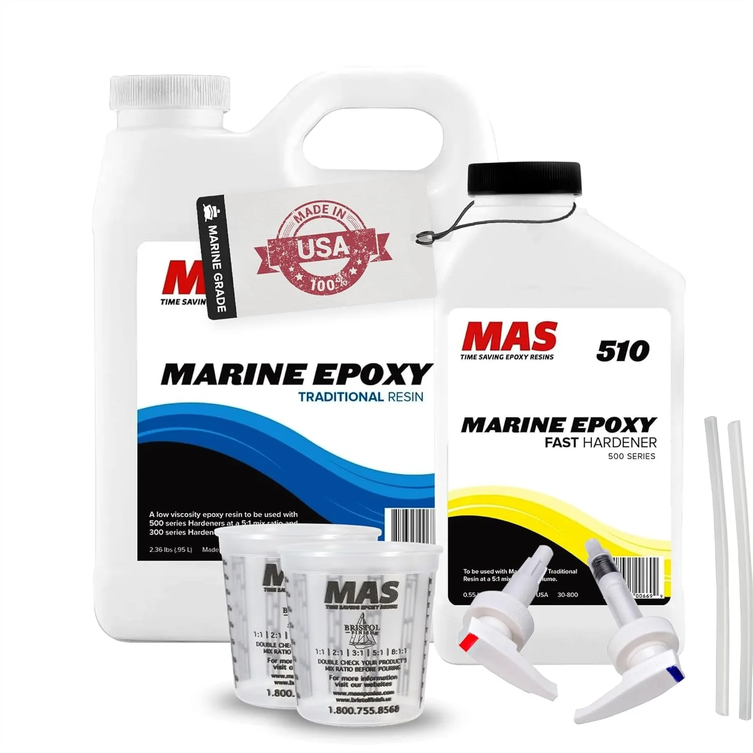 

Epoxy Resin Kit 38.4 Oz Slow 5:1 High Performance Resin and Hardener for Wood Carbon Fiber Fabric and Fiberglass Repair with