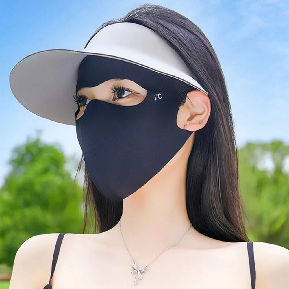 Full-Face UV Face Mask Reusable UPF 50+ Protection Sunscreen Veil Washable Thin Cover Fishing Face Mask Cycling Equipment