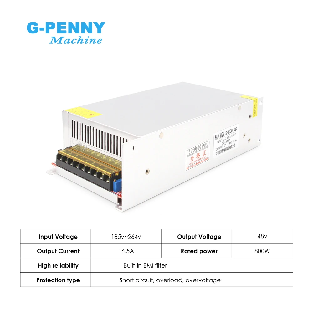 Imagem -02 - G-penny 800w Fonte de Alimentação dc Tensão Ajustável 024v 36v 48v 60v 70v 80v Switch Alimentação para Cnc Stepper Motor Máquina Cnc