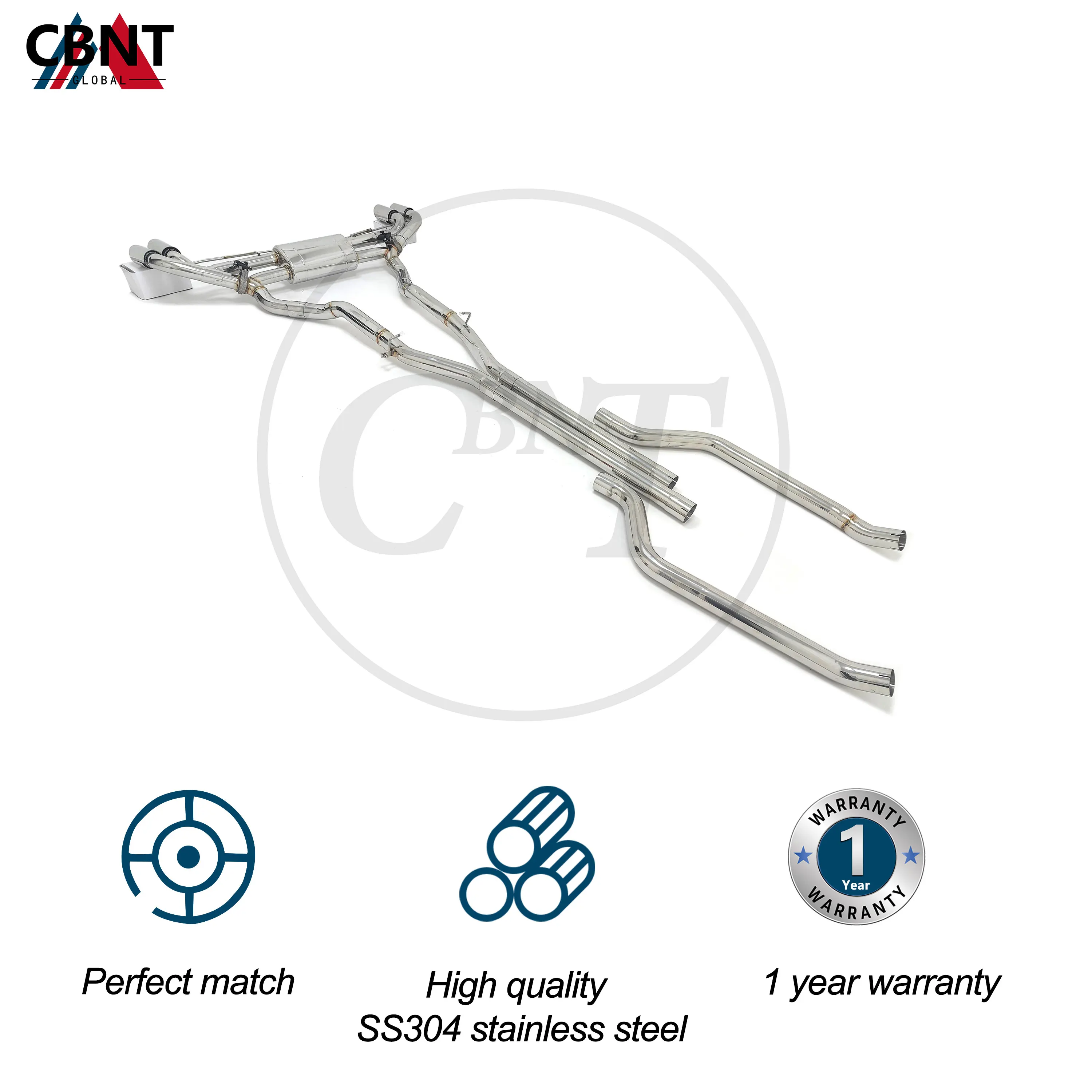 CBNT Valved Exhaust Catback for BMW X5 G05 X6 G06 X7 G07 M50i M60i V8 4.4T Performance Exhaust-pipe System with Valve Muffler