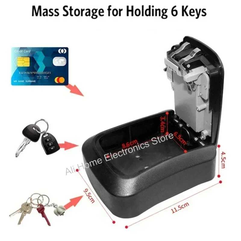 Tuya/TTlock Smart Password Lock Box Homestay Large Capacity Key Box Password APP Unlocking IP65 Waterproof Electronic Lock Box