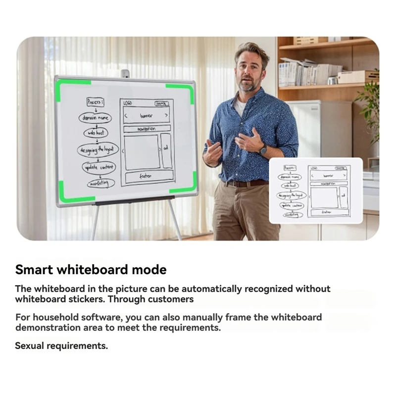 كاميرا ويب Insta360 Link 2C 4K مستشعر متفوق 1/2 بوصة، تأطير تلقائي، HDR، ميكروفون ذكي لإلغاء الضوضاء، كاميرا حية 4K