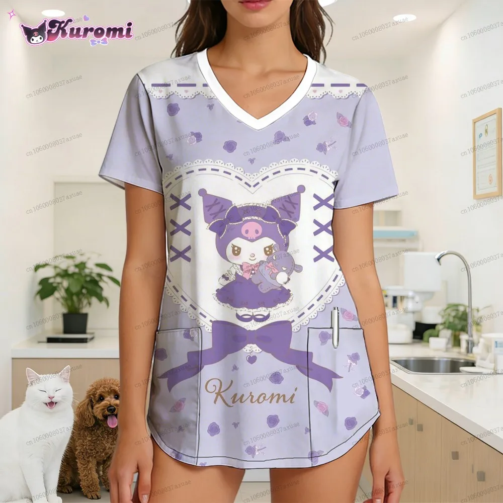 

Tops Summer Kawaii Scene Clothes Nurse Uniform Women's T-shirt New Arrivals Kuromi Cuteore 2026 Y2k Graphic T Shirts Polka Dot