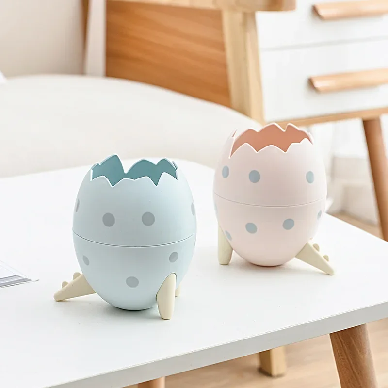 Mini Desktop Dinosaur Egg Trash Shaped Can Home Car Storage Bucket Accessories Garbage Bin Nordic Style Living Room Office Tools